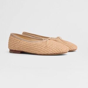 New Manaus Gavriel natural raffia dream ballerina flats